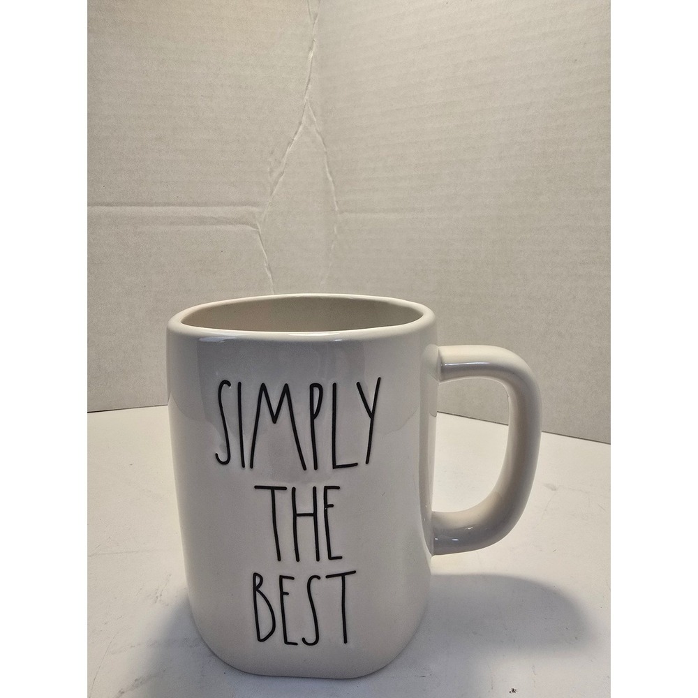 Rae Dunn Simply The Best Coffee Mug White Ceramic Artisan Collection by Magenta - Picture 1 of 4